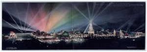 Night Illumination Panama Pacific International Exposition Handcolored Postcard 