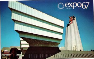VINTAGE POSTCARD THE PAVILLION OF GREAT BRITAIN AT THE MONTREAL CANADA EXPO '67