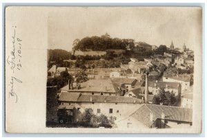 1918 View of House Roof Briey Meurthe-et-Moselle France RPPC Photo Postcard