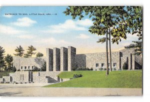 Little Rock Arkansas AR Postcard 1930-1950 Entrance to Zoo