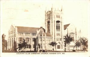 Kansas City Missouri~Country Club Christian Church~1939 Real Photo~RPPC