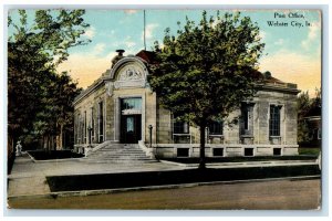 1910 Post Office Exterior Building Webster City Iowa IA Vintage Antique Postcard