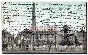 Old Postcard Paris Concorde Square