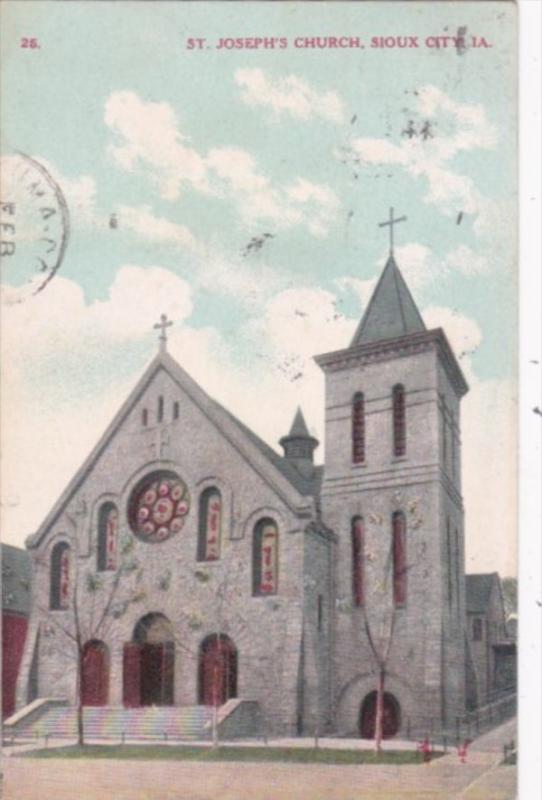 Church St Joseph's Church Sioux City Iowa 1911
