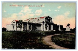 1914 Art Hill Museum Forest Park St Louis Missouri MO Antique Vintage Postcard 