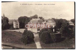 Old Postcard Benais Chateau Vue Theft & # 39oiseau