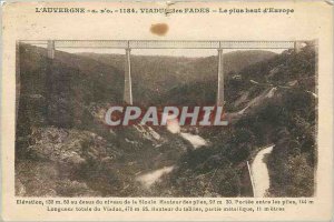 Old Postcard Auvergne Viaduct Fades On the Highest in Europe