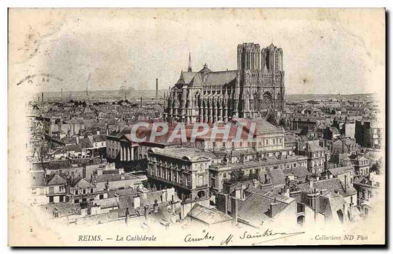 Old Postcard Reims Cathedrale