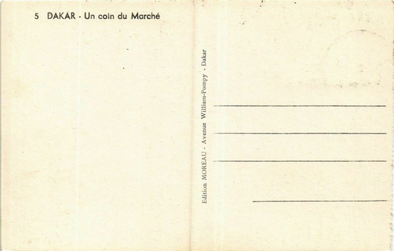 CPA AK Dakar Un Coin du Marche SENEGAL (821958)