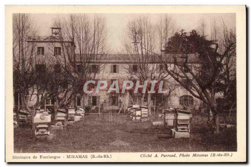 Old Postcard Seminary of Fontlongue Miramas Honey Bee