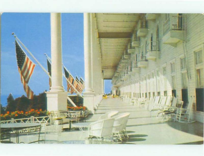 Unused Pre-1980 PORCH OF GRAND HOTEL Mackinac Island Michigan MI hr4562@