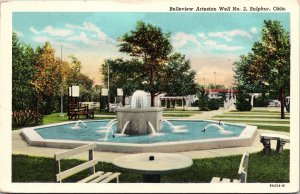 Bellwview Artesian Well 2 Sulphur Oklahoma OK WB Postcard VTG UNP Curteich 