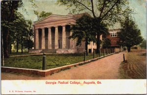 Augusta Georgia, Georgia Medical College Vintage Postcard C086