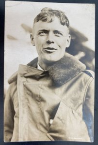 Mint USA Real Picture Postcard Early Aviation Captain Charles A Lindbergh