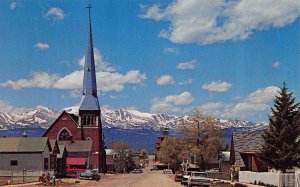 Leadville, CO Colorado  STREET SCENE Church~World's Highest Steeple  Postcard