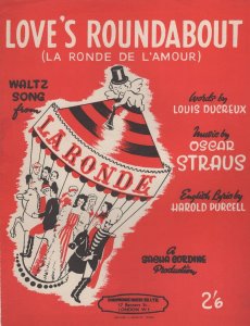 Love's Roundabout Oscar Strauss Vintage Sheet Music