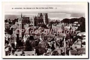 Old Postcard Avranches Vue Generale Et Le Mont Saint-Michel Bay