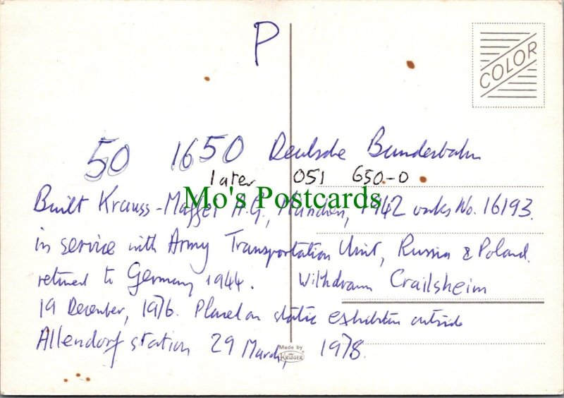 Railways Postcard - Trains - Locomotive - Allendorf, Germany - Ref.RR15868