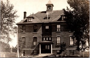 Real Photo Postcard St. Mary's School in Marion, South Dakota