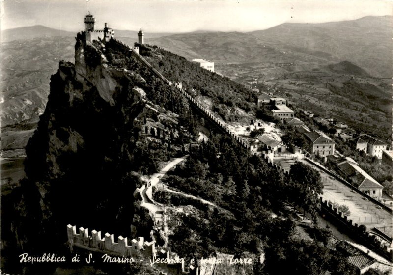 San Marino, Southern Europe, Italy, medieval architecture Postcard