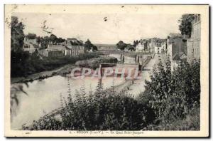 Old Postcard Redon Le Quai Saint Jacques