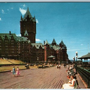 c1950s Quebec City Canada Chateau Frontenac Hotel Dufferin Terrace Women PC A201