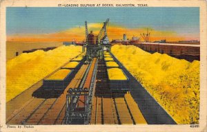 Loading Sulphur At Docks - Galveston, Texas TX  