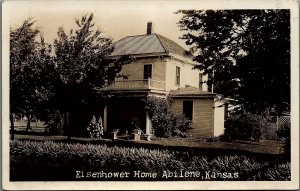 1950s ABILENE KANSAS PRSIDENT EISENHOWER HOMEPLACE REAL PHOTO POSTCARD 17-62