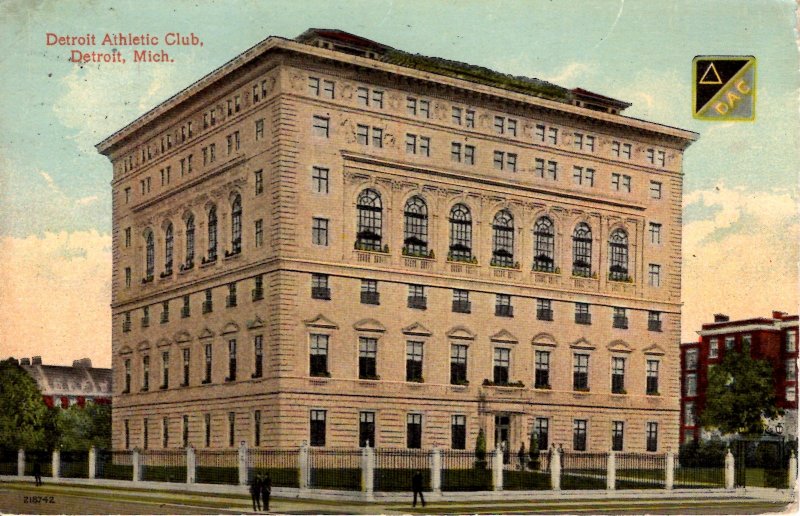 Detroit, Michigan - Men in front of the Detroit Athletic Club - in 1916