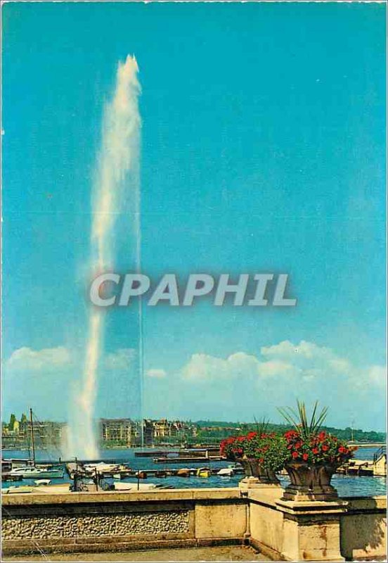 'Modern Postcard Geneva Jet d''Eau'