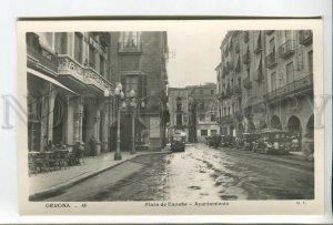 438136 ITALY GERONA Plaza de Espana CARS CAFE Vintage photo postcard