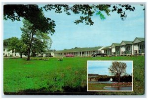 c1960 Multi-View Fountain View Motel Richfield Springs New York Antique Postcard