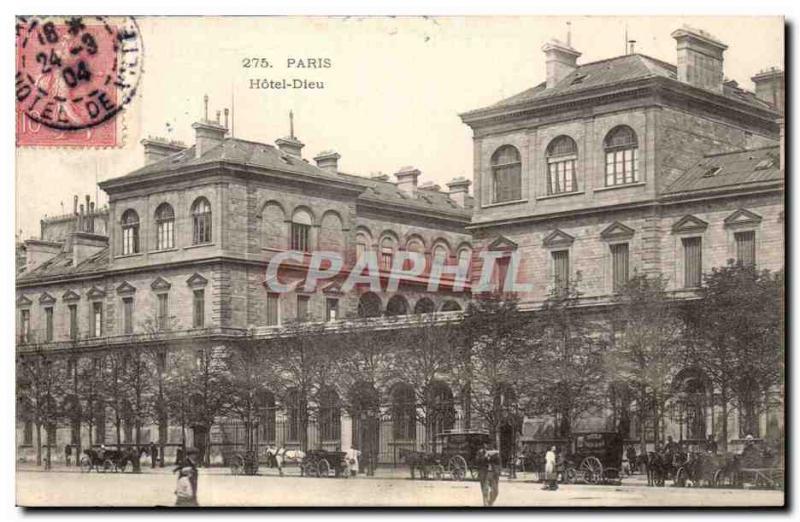 Paris 4 - Hotel Dieu Old Postcard - (hospital hospital)