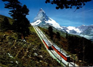 Switzerland Zermatt Gornergratbahn Bei Riffelalp