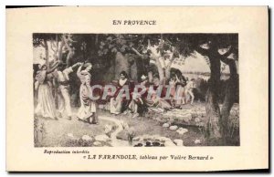 Old Postcard La Farandole Folklore