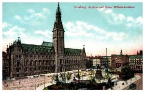 Germany   Hamburg Rathaus and Kaiser Wilhelm Denkmal