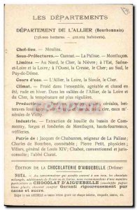 Old Postcard geographical maps of Chocolaterie & # 39Aiguebelle Allier Bourbo...