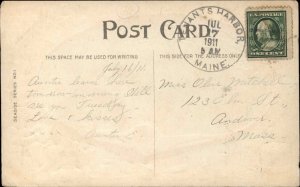 Greetings Patriotic Children American Flag Seashell Border c1910 Postcard