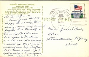 Theodore Roosevelt National Memorial Park North Dakota ND Badlands Postcard PM  