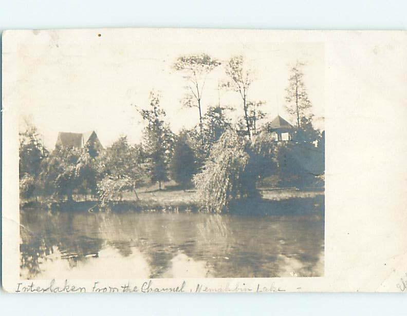 1912 rppc HOUSES AT NEMAHBIN LAKE Interlaken - Summit Wisconsin WI HM2672