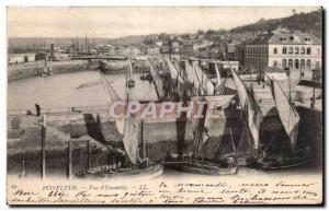 Honfleur - Overview of boats - Old Postcard