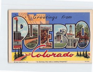 Postcard Greetings from Pueblo Colorado USA