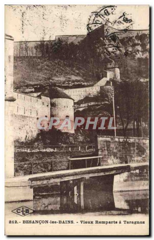 Old Postcard Besancon les Bains Vieux Remparts Taragnoz