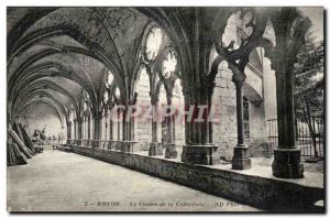 Noyon Old Postcard The cloister of the Cathedral