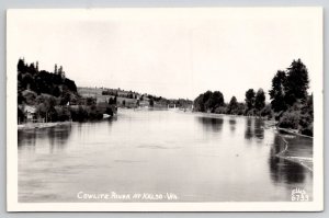 Cowlitz River At Kelso WA Washington RPPC Ellis Photo Postcard V25