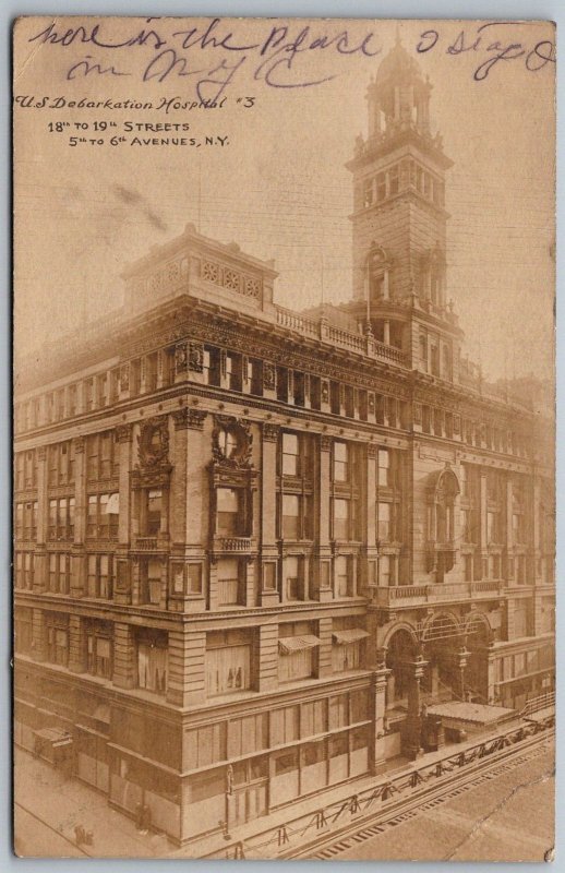 New York City NY 1919 RPPC Real Photo Postcard US Debarkation Hospital