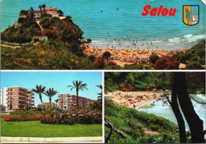 Spain Salou Partial View And Beach Vintage Postcard BS.26