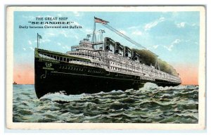 CLEVELAND, OH ~ The Great Ship SEEANDBEE  c1910s Great Lakes Postcard