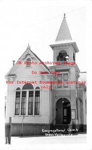 CA, Grass Valley, California, RPPC, Congregational Church, Entrance, Photo No 28
