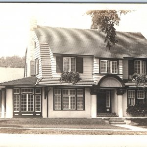 c1910s Sharp Architecture House RPPC Gambrel Roof Real Photo Postcard Sears? A85